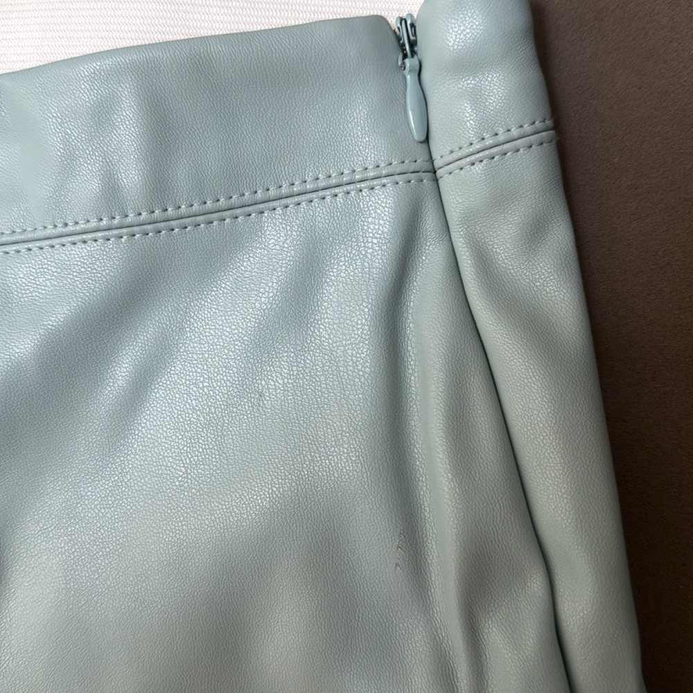 Topshop Faux Leather Flared Pants with Split Hem - Picture 7 of 9
